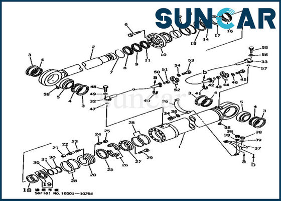 Guarnizione Kit Fits Excavator Models PC1000-1 del cilindro dell'asta del corredo di riparazione di KOMATSU 707-99-78620