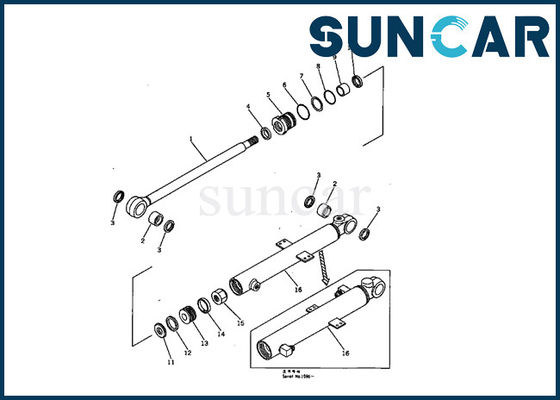707-00-50310 escavatore Replacement Service Kit di Kit For PC05-1 della guarnizione del cilindro dell'asta di KOMATSU
