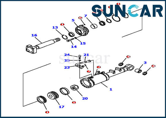 707-99-52160 bulldozer di Kit Fits D61EX-15 della guarnizione del cilindro di KOMATSU del corredo 7079952160 di servizio di inclinazione