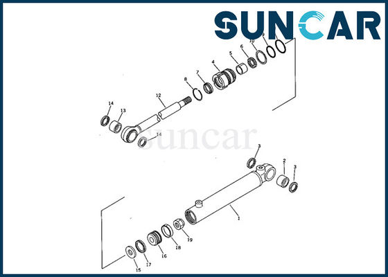 707-00-50640 guarnizione Kit For Mini Excavator di riparazione di Kit Komatsu PC05-5 di servizio del cilindro dell'oscillazione
