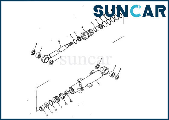707-00-50650 cilindro dell'asta che sigilla la guarnizione Kit For Excavator Model di riparazione di Kit Komatsu PW05-1