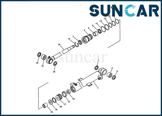 707-00-50660 corredo interno di sigillamento di riparazione di KOMATSU PC05-6 Mini Excavator Model Boom Cylinder