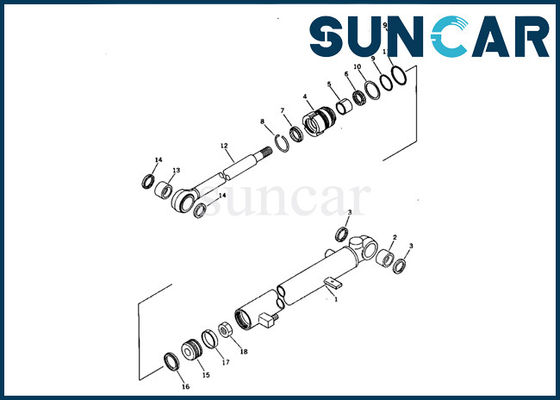 707-00-50670 cilindro del braccio che sigilla riparazione Kit Mini Excavator Replacement della guarnizione di Kit Komatsu PC05-6