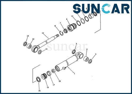 707-00-50691 guarnizione stridente idraulica Kit Swing Sealing Kit Fits PC05-6 KOMATSU di riparazione del cilindro