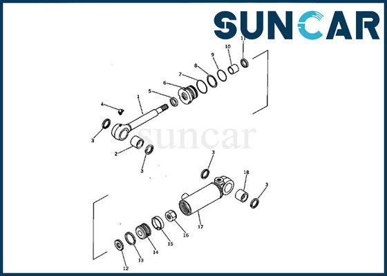 707-00-60310 cilindro di lama che sigilla riparazione Kit Mini Excavator Replacement della guarnizione di Kit Komatsu PC05-1