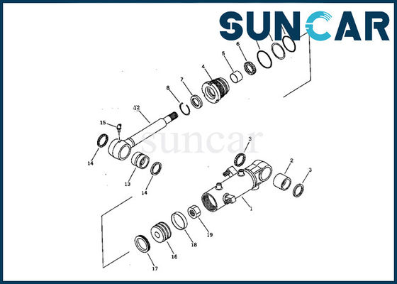 707-98-11210 parti interne idrauliche del corredo PC07-2 di Kit Komatsu Boom Cylinder Service della guarnizione di riparazione del cilindro