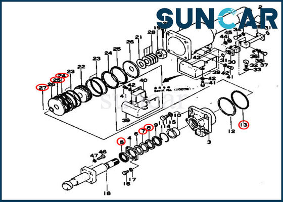 150-81-05010 riparazione Kit For D80A-12 D85A-12 KOMATSU della guarnizione del corredo 1508105010 di servizio del cilindro di inclinazione