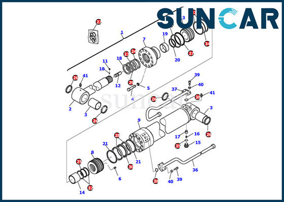 707-99-35310 escavatore Sealing Gasket Kit di Kit Fits Komatsu PC110R-1 PC95R-2 della guarnizione del cilindro del braccio