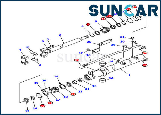 Sigillamento Kit Cylinder Repair Kits dell'ascensore della lama del bulldozer 707-99-36140 KOMATSU di D85EX-15 D85PX-15