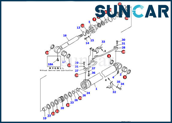 707-99-37230 escavatore Boom Cylinder Seal Kit Resistance To High Pressure del corredo PC120-6 di servizio di KOMATSU