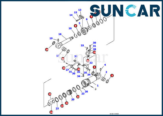 707-99-44290 servizio Kit Cylinder Repair Seal Kit del cilindro di lama per l'escavatore di KOMATSU PC128US-2-A