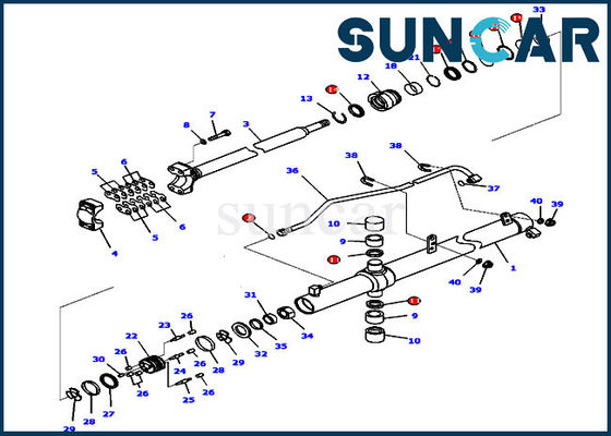 707-99-27310 foro idraulico del cilindro 60MM Rod 85MM di Kit Crawler Dozers Seal Fits della guarnizione di KOMATSU