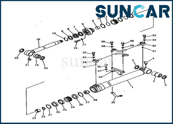707-98-43530 escavatore Sealing Kit di Kit Fits Komatsu CD110R-1 PC128UU-2 della guarnizione del cilindro dello scarico