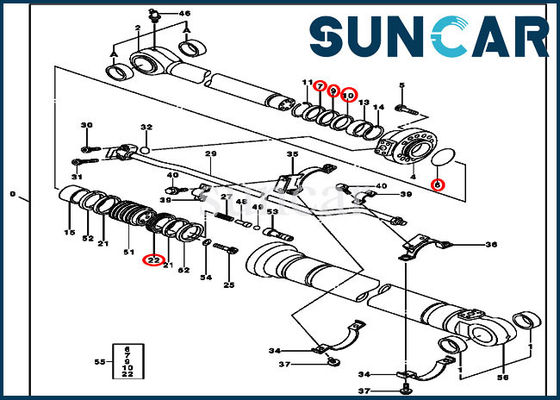 Servizio Kit Mechanical Seal Replacement Kits del cilindro del braccio di 230CLC JOHN DEERE 9207059