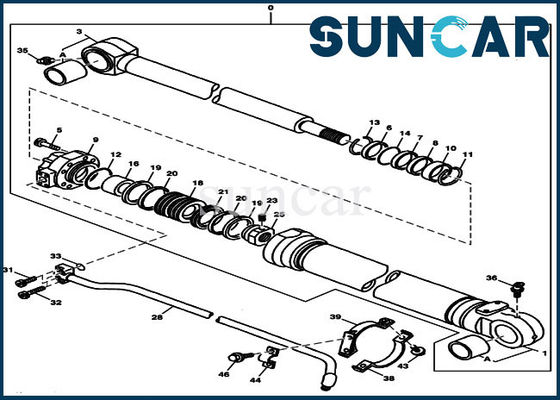 Guarnizione Kit Cylinder Kits Fits John Deere 230LCR 790ELC 230LC del secchio di 9178294 sostituzioni