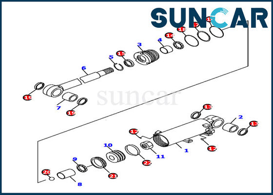 707-98-12790 cilindro di lama che sigilla l'escavatore PC16R-3 di Kit Cylinder Service Kit For KOMATSU