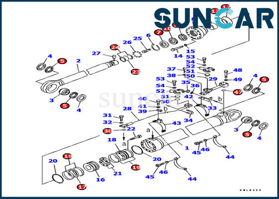 Riparazione Kit Sealing Kit For KOMATSU PC1800-6 del cilindro del braccio di Parts 707-99-85310 dell'escavatore