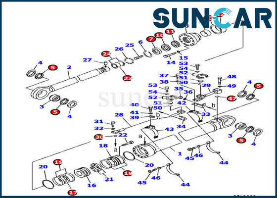 707-99-85340 cilindro del braccio che sigilla il modello PC1800-6 di Kit Excavator Service Kits For KOMATSU