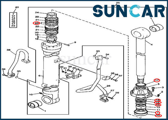 790 servizio sostitutivo Kit Excavator Cylinder Repair Parts del corredo AT192076 Deere della guarnizione dell'asta