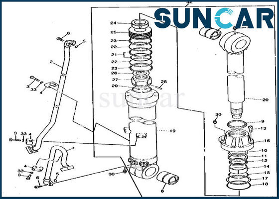 790 guarnizione Kit Hydraulic Cylinder Sealing Kit del braccio di JOHN DEERE TH102827 per l'escavatore