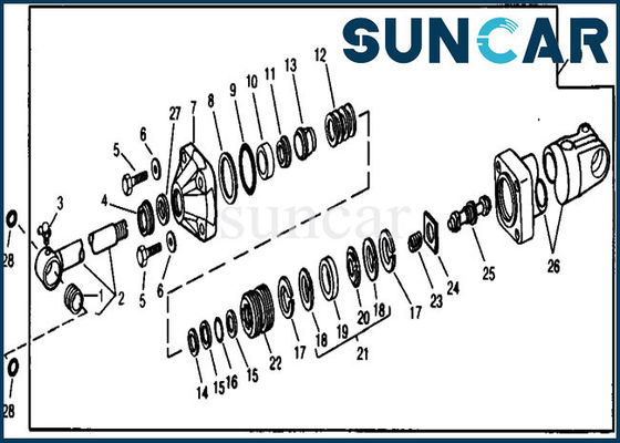 Cilindro dell'asta della sostituzione RE21201 che sigilla l'attrezzatura di Kit Fits 890 990 JOHN DEERE
