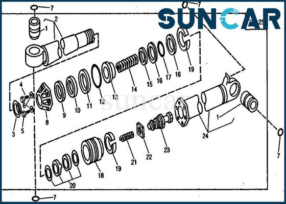 Modelli dell'escavatore 890A di Kit Deere Sealing Kit For della guarnizione di riparazione del cilindro AR105687 della folla