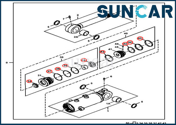 Servizio Kit For John Deere 35G del cilindro di lama di Seal Kit FYD00005420 dell'escavatore