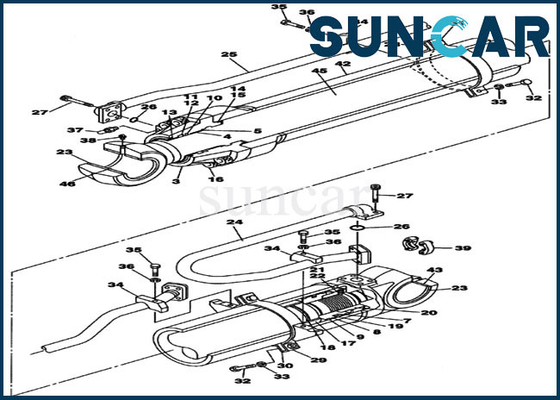 Alta attrezzatura pesante di sigillatura di caso di Kit Fits CX470B della guarnizione del cilindro del braccio di prestazione LZ008300