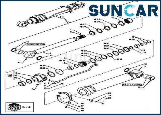 Attrezzatura pesante di CASO di Kit Mechanical Oil Seal Fits CX300D LC della guarnizione del cilindro del braccio LZ013720