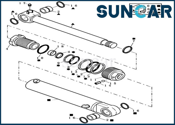 Guarnizione Kit Fits Case CX22B CX20B Mini Crawler Excavator del cilindro del braccio di 72280241 oscillazione