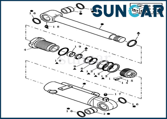 Sigillamento idraulico del cilindro di Kit For Mini Crawler Excavator della guarnizione del bulldozer del corredo di riparazione di caso di CX31B 72280261