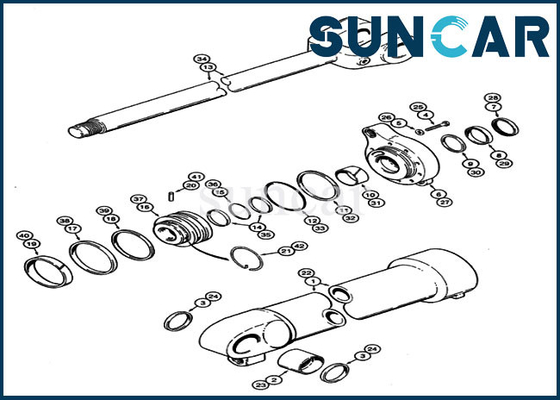 1986823C1 sollevano la guarnizione che del CYL la riparazione Kit Loader Cylinder Kits Fits CASO l'attrezzatura pesante 821