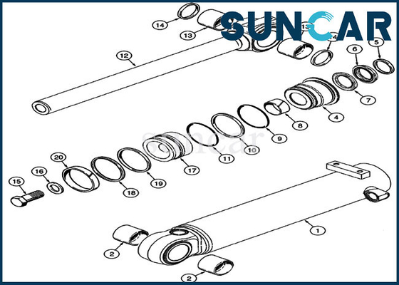 La guarnizione idraulica Kit Fits della sostituzione dei corredi 360984A1 del cilindro del secchio RIVESTE l'attrezzatura del cariC.A.Tore della ruota 621D
