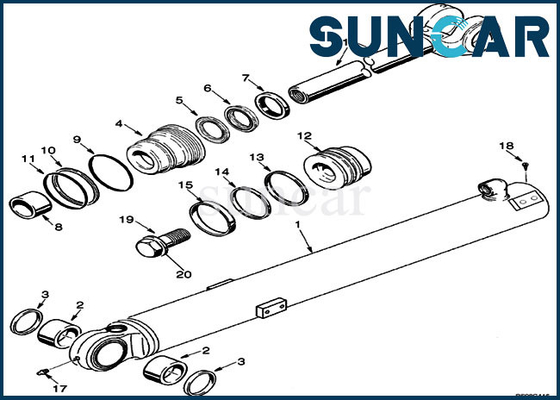 87440117 cassa del cariC.A.Tore dell'attrezzatura 721E 621F di Kit Replacement Kit For Heavy della guarnizione del cilindro di inclinazione del secchio