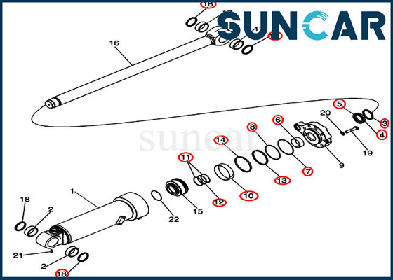 Cassa idraulica del cariC.A.Tore della ruota di Kit Fits 921F 821E della guarnizione del cilindro del secchio del corredo di riparazione di inclinazione 87529743