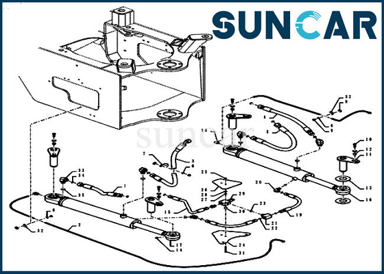 Cassa di guida del cariC.A.Tore 1021G 1021F di Kit Fits 84404910 della guarnizione di riparazione del cilindro idraulico