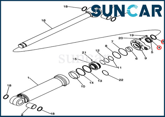 1542883C1 inclinano la riparazione Kit Loader della guarnizione del cilindro 921 parte di servizio sostitutivo di caso di 921C 921F
