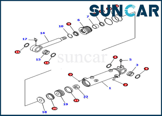 707-98-13890 servizio Kit Excavator Hydraulic Cylinder Kits dell'ascensore della lama di KOMATSU PC2000-8 PC20MR-2