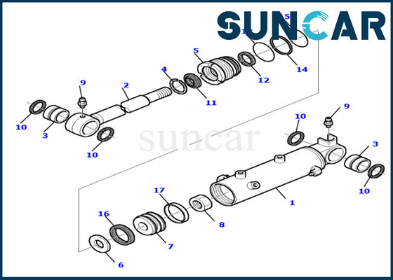 878000519 parti di servizio sostitutivo di Kit Hydraulic Cylinder For Komatsu PC20R-8 della guarnizione della lama