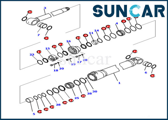 721-98-00160 la guarnizione Kit Hydraulic Cylinder For PC210I-10 PC210LCI-10 dell'asta modella l'escavatore di KOMATSU