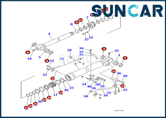 707-98-45260 guarnizione Kit Fits PC228UU-1 KOMATSU di riparazione del corredo 7079845260 della guarnizione del cilindro del secchio