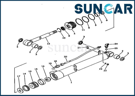 Escavatore Repair Kits di KOMATSU del cilindro idraulico di Kit For 20S-63-66101 della guarnizione del braccio di PC30-1 PC30-3