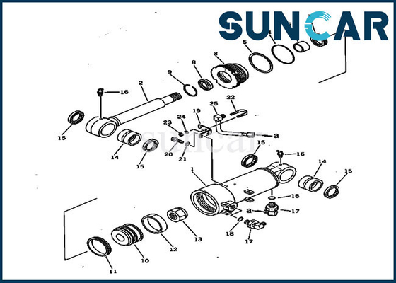 Corredo di riparazione della guarnizione del cilindro di Kit For 20S-63-96101 PC20-3 PC30-1 PC30-3 di servizio della lama di KOMATSU