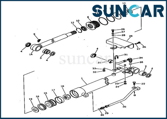 Il sigillamento del cilindro idraulico di Kit For 20S-63-76101 della guarnizione del secchio modella l'escavatore di PC30-1 PC30-3 KOMATSU