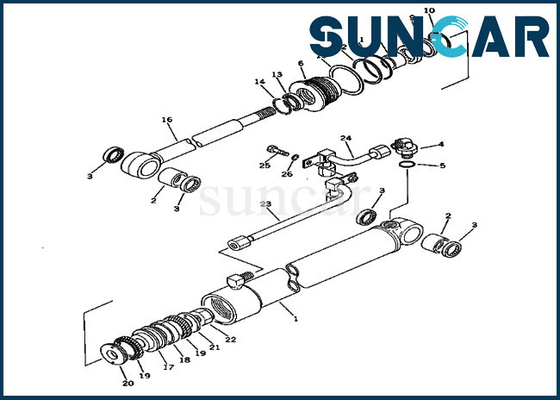 Parti di ricambio dell'attrezzatura di Kit For 20S-63-86101 PC30-1 KOMATSU della guarnizione di riparazione del cilindro dell'oscillazione