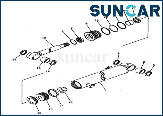Escavatore Replacement Seal Kits di Kit For 20S-63-02030 PC30-6 KOMATSU di servizio del cilindro del braccio