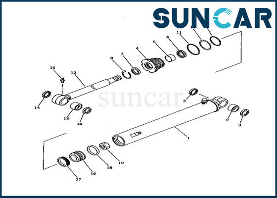 707-98-24510 guarnizione Kit Komatsu For PC25-1 PC25R-1 PC30-7 del cilindro dell'oscillazione di 7079824510 aste