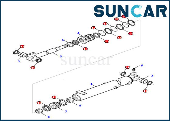 878000520 corredo della sostituzione del cilindro dell'asta di Kit For PC27R-8 KOMATSU della guarnizione del cilindro dell'asta di KOMATSU