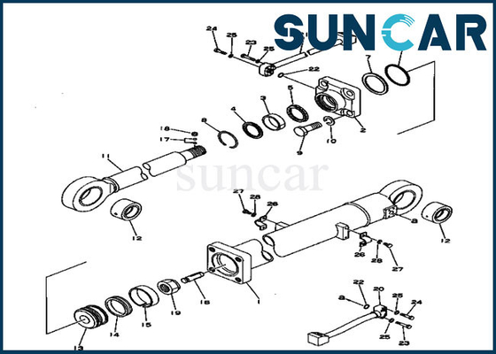 Guarnizione Kit Hydraulic Cylinder del braccio 207-63-66100 2076366100 per l'escavatore Komatsu di PC300-1 PC300LC-2