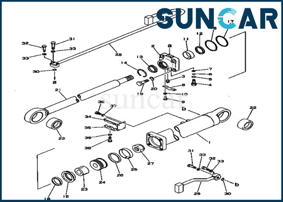 Escavatore Replacement Seal Kit del corredo PC300-1 PC300LC-1 della guarnizione del cilindro dell'asta di KOMATSU 207-63-56200
